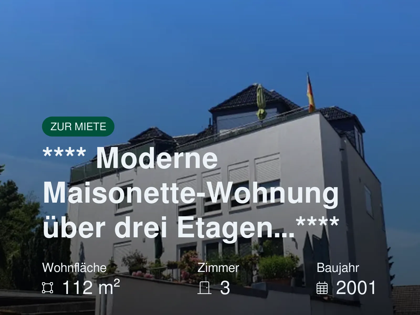 Neu im Angebot: **** Moderne Maisonette-Wohnung über drei Etagen…****